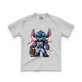 STITCH holding football